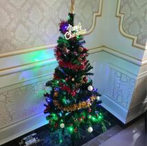 豪華クリスマスツリー　150cm セット　オーナメント付き　装飾付き　LEDライト付き_画像6