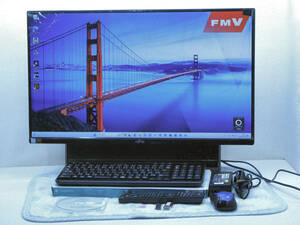 (A-53)新品液晶★ESPRIMO FH90/B2 i7-7700HQ★SSD 512GB HDD 3TB★16GB★27型ワイド 地デジ/TV ダブル録画★windows11★office2021★