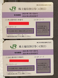 JR東日本　株主優待割引券　２枚