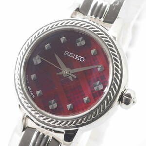 セイコー ティセ V117-0BY0 R2 SEIKO SS 電波ソーラー レッド 赤文字盤 限定モデル レディース 女性 腕時計[271755-AR3