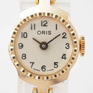オリス ORIS SS 手巻き ゴールド シルバー文字盤 レディース 女性 腕時計[Pa1222-BF4