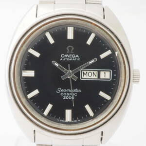 オメガ シーマスター コスミック 2000 オートマチック OMEGA Seamaster COSMIC 2000 デイデイト 自動巻 黒文字盤 メンズ腕時計[Pa1226-BG3