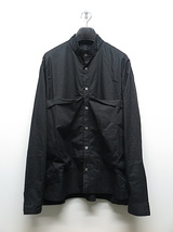 SALE30%OFF/KMRii・ケムリ/Cotton Double Pocket Stand Collar Shirt/Black・1_画像1