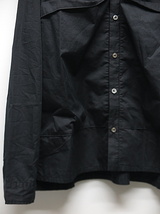 SALE30%OFF/KMRii・ケムリ/Cotton Double Pocket Stand Collar Shirt/Black・1_画像4