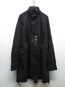 SALE30%OFF/KMRii・ケムリ/Cotton Black Metal Coat 03/Black・1