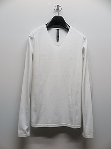 wjk・ダブルジェイケイ/basic V-neck L/S/white・L