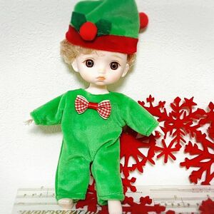 球体関節人形　お人形 16㎝ bjd オビツ ドール　クリスマス　1/8