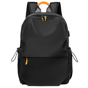  rucksack rucksack men's lady's backpack Day Pack simple USB port attaching black new goods 