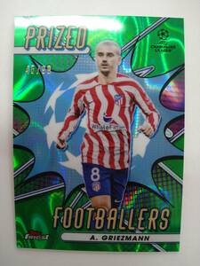 値下げ TOPPS 2022-23 FINEST UEFA CLUB PF-3 ANTOINE GRIEZMANN PRIZED FOOTBALLERS GREEN RAVA REFRACTOR 45/99 特価 22-23 グリーズマン