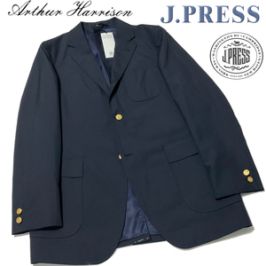 JP458L～LL 新品8.1万 秋冬 Jプレス J.PRESS ORIGINALS DIGAWELL CRST ネイビージャケット 紺ブレザー アーサー・ハリソン　段がえり 総裏