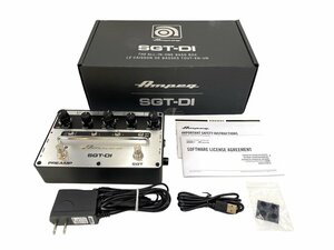 ■【未使用】AMPEG アンペグ SGT-DI ベースアンプ ペダルシリーズ プリアンプ ベース用エフェクター 3バンドEQ VOL/COMP GRIT/AUX Level