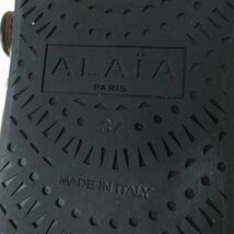 極美品☆定価149600円 ALAIA アライラ ラインストーン付 ラムスキン バレリーナ/フラットシューズ 黒 37 伊製 レディース 箱・保存袋付き_画像10