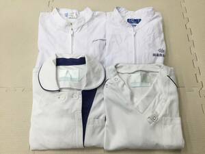 CO-1212C used [s Club / white garment ] size man woman Mix 4 sheets / green safety /Pacific/infirmiere/ white / hospital / factory / food / medical care / play / cosplay 