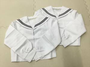 A-1219E 新品【セーラー服】サイズ 7 長袖 2枚/栄光こじま/白/黒3本ライン/衿裏メッシュ/女子学生/女子中学生/女子高校生/コスプレ