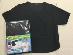 179-MB 新品【トラベラーズ Tシャツ】インナーシャツ サイズ M 2枚組 /半袖/メッシュ/黒/ファスナーポケット/貴重品ガード/旅行/日本製