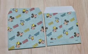2210☆ ディズニー ミッキーマウス ミニーマウス ドナルド お札半分折り お年玉袋 ポチ袋 ミニ封筒 3枚