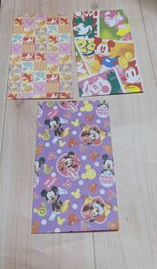 2270☆ ディズニー ミッキーマウス ミニーマウス お年玉袋 ポチ袋 ミニ封筒 3種類3枚 ミッキー ミニー