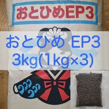 【送料無料】おとひめEP3 沈下性 3kg (1kg×3) 真空パック エイ 金魚 エンドリ シクリッド 錦鯉_画像1