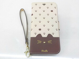 TIN★☆在庫あり④iPhone11手帳型ケース　猫　ブラウン　茶　iP19_61 MINO4 Brown 新品未使用　3-10-5
