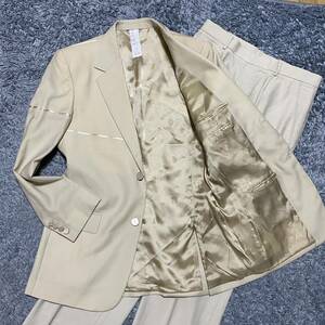 希少デザイン！！ ジャンニヴェルサーチ GIANNI VERSACE スーツ セットアップ 2B ウール100% L相当 裏地メデューサロゴ ジャケット メンズ