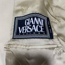 希少デザイン！！ ジャンニヴェルサーチ GIANNI VERSACE スーツ セットアップ 2B ウール100% L相当 裏地メデューサロゴ ジャケット メンズ_画像7