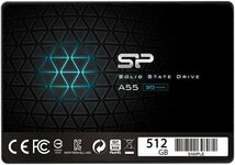 シリコンパワー SSD 512GB 3D NAND採用 SATA3 6Gb/s 2.5インチ 7mm PS4動作確認済 3年保証 A55シリーズ SP512GBSS3A55S25 2022/7～保証有_画像2