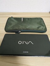 【ジャンク】SONY VAIO グリーン VGN-P70H パソコン PC 通電未確認　専用ケース付き_画像1