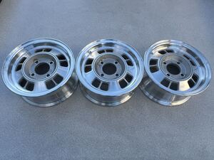 当時物!!未使用!!美品!! トピー(TOPY)アルミホイール(ALUMI WHEEL)3本SET 5.5JJ×13 4H/114.3 旧車レトロ/サニトラ/KP61/族車/ヴィンテージ