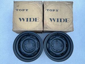 当時物!! 新品 未使用品!! トピー(TOPY) ワイド(WIDE) 2本SET!! 6JJ×13 4H/114.3 旧車/レトロ/サニトラ/KP61/族車/ヴィンテージ/ハコスカ