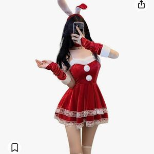 うさ耳サンタコスプレ エロ セクシー サンタクロース クリスマス コスプレ衣装 ワンピース セクシーロリータ少女 メイド サンタ