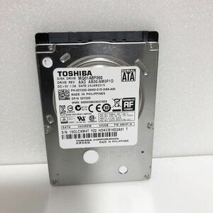中古ハードディスク★ TOSHIBA MQ01ABF050 2.5インチ HDD 500GB 5400rpm SATA 7mm ★送料無料 正常