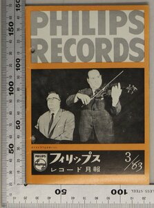 広告小冊子『PHILPS RECORDS フィリップスレコード・月報 ’63/3』日本ビクター株式会社 補足:クラシック今月のポピュラー豪華版シリーズ