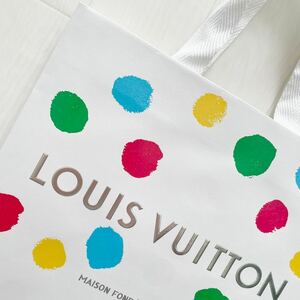 未使用品 ルイ・ヴィトン LOUIS VUITTON草間彌生 YAYOI KUSAMAコラボ 紙袋 ショッパー ショップ袋 ペィンティッドドッド 入手困難 ミニ 白