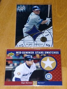 Upper Deck Bret Boone / Edgar Martinez Game-used Jersey 2枚セット　ブレット・ブーン エドガー・マルティネス　マリナーズ