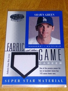 2001 Leaf Certified Materials Fabric of the Game Shawn Green Game Game-Worn Jersey /143 ショーン・グリーン ドジャース