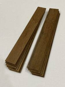送料無料 チーク 無垢材 12本セット /ハンドメイド素材 材料 素材 DIY 薄板 突板 木材