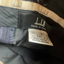 dunhill ダンヒル パンツ スラックス XL ネイビー紺 ウール Grosvenor メンズ 商品番号33_画像9