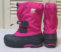 SOREL /ソレル Sorel Super Trooper Children Snow Boots 子供用/キッズ用　スノーブーツ 19㎝　NY1518 ピンク　美品　CANADA/カナダ_画像4