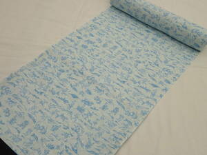  new goods * silk * cloth *.. thing long kimono-like garment * light light blue ground . birds and wild animals .. pattern. 