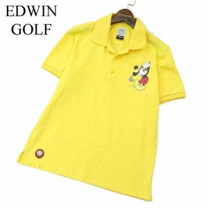 EDWIN GOLF エドウィン ゴルフ × ディズニー ミッキーマウス★ プリント 春夏 半袖 ストレッチ ポロシャツ Sz.M　メンズ　A3T06902_6#A