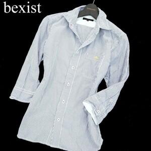 bexist ベグジット アバハウス 春夏 7分袖★ 襟袖ワイヤー ストライプ シャツ Sz.1　メンズ　A2T09182_8#A