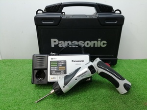 中古美品 Panasonic パナソニック 3.6V 1.5Ah充電ドリルドライバ バッテリ1個+充電器 EZ7410LA1S-B　②