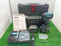 未使用品 makita マキタ 40V 充電式インパクトドライバ バッテリー×2 充電器 付 青 ブルー TD002GRDX_画像1