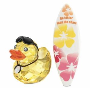 【未使用】スワロフスキー アヒル sunny steve happy duck シリーズ クリスタル フィギュリン オブジェ 1096743