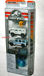 Matchbox ジュラシックワールド ミニカー5台 Mercedes Benz G 550ジャイロスフィアTextron Tiger メルセデスベンツ Gクラス マッチボックス