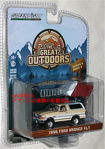 Greenlight 1/64 1996 Ford Bronco XLT with Modern Rooftop Tent Ford Bronco XLT roof  top tent green light 
