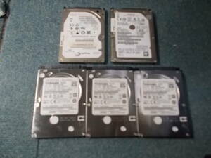 HDD 5個セット　500G 3個　750G 1個 250G 1個 