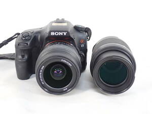 SONY a65 ソニー DT3.5-5.6/18-55SAM 0.25m/0.82ft Φ55 DT4-5.6/55-200SAM 0.95m/3.2ft カメラ レンズ 一眼レフ デジカメ 通電確認済み