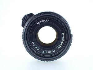 MINOLTA ミノルタ M-ROKKOR 40㎜ 1:2 Φ40.5㎜ カメラ用品 カメラレンズ キャップ フード付き