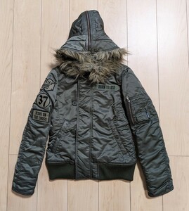 美品 HYSTERIC GLAMOUR N-2B フライトジャケット ヒステリックグラマー プリマロフト ミリタリージャケット ミリタリー army 裏ボア N2B